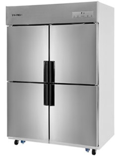 SR-E45B2FHB [상냉동+병꽂이] 스타리온 45박스 냉장고 (1/2수평냉동, 올메탈2세대) 병꽂이신모델